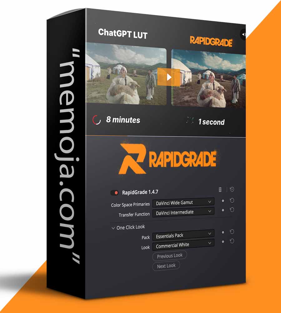 RapidGrade DaVinci Resolve Plugin by Waqas Qazi