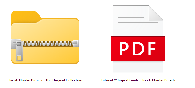 The Original Collection Presets by Jacob Nordin Proof