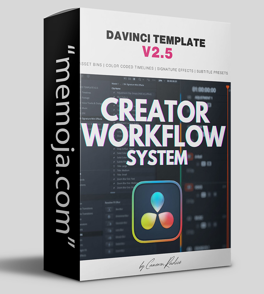 The Creator Workflow Template for DaVinci Resolve by Cameron Radice