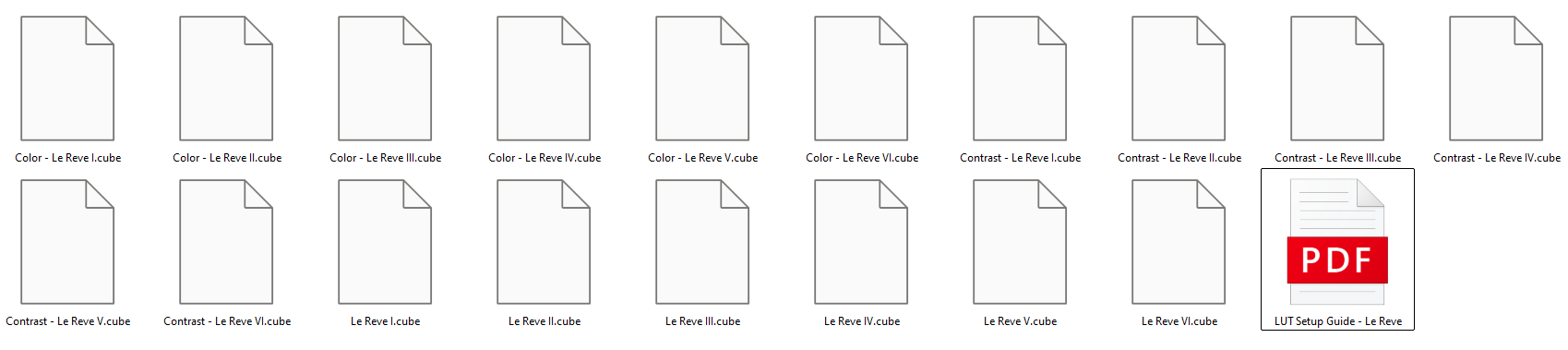 Le Reve Luts by Gamut Proof