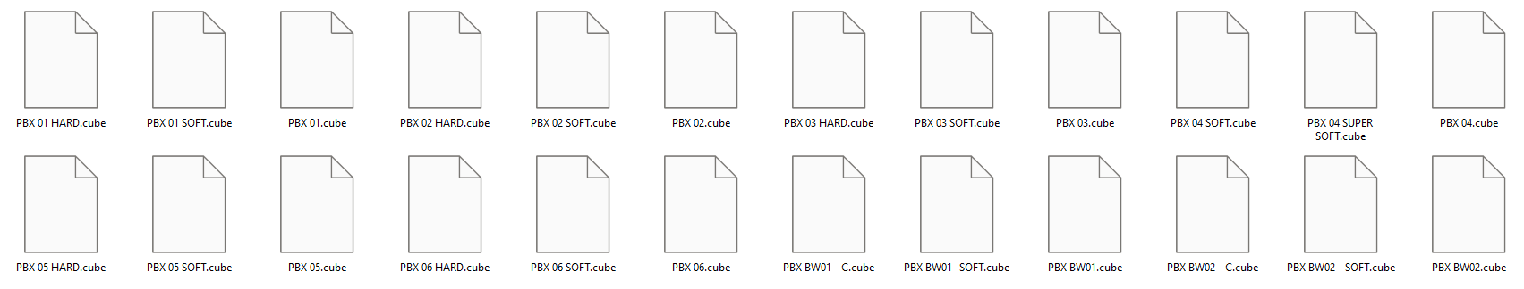 Meridian PBX Luts by Pablo Beglez Proof