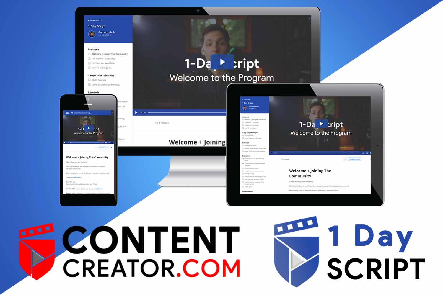 1 Day Script by content creator